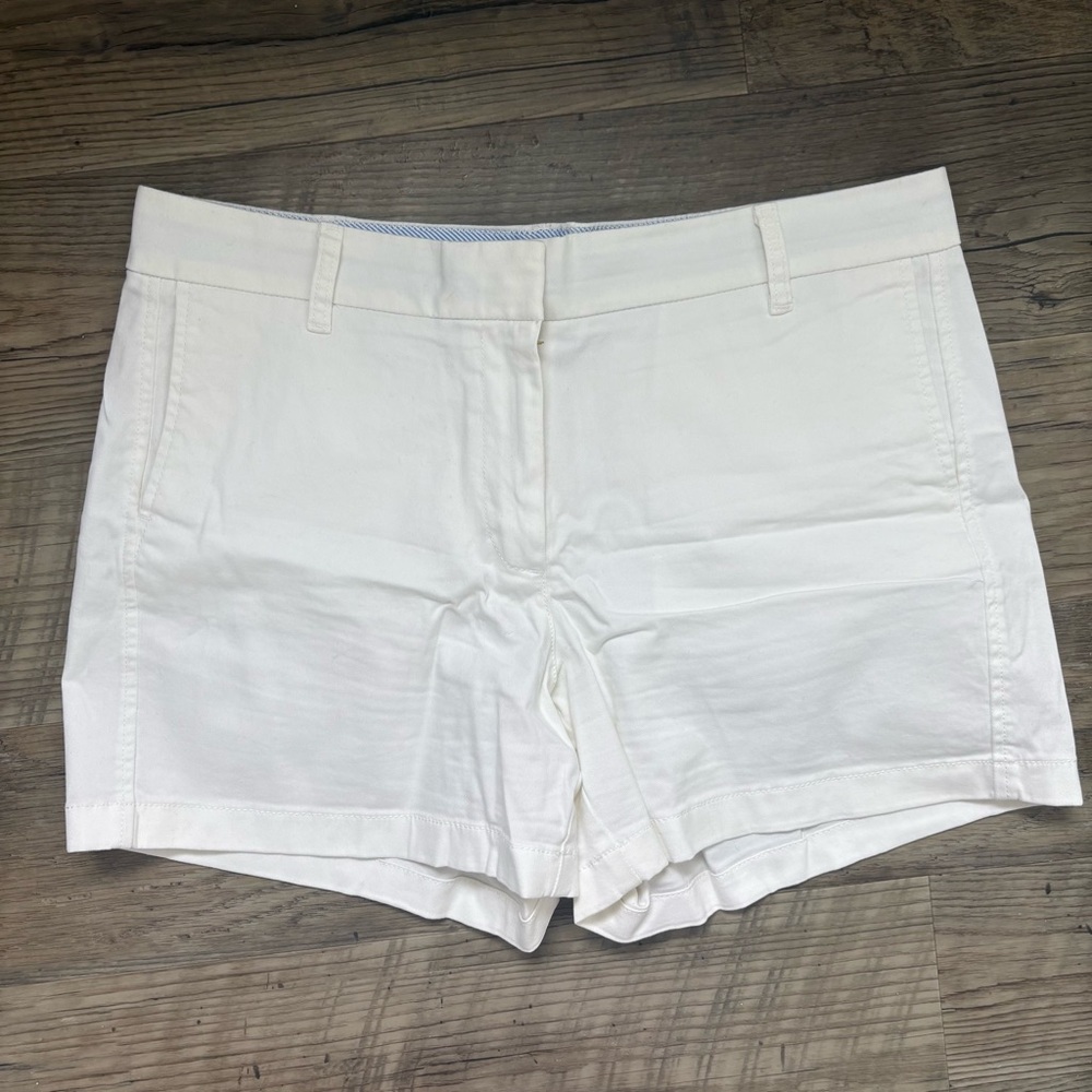(3/$25) J. Crew Women's White Tailored Shorts Size L